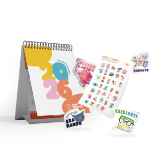 Calendario de escritorio + 68 stickers