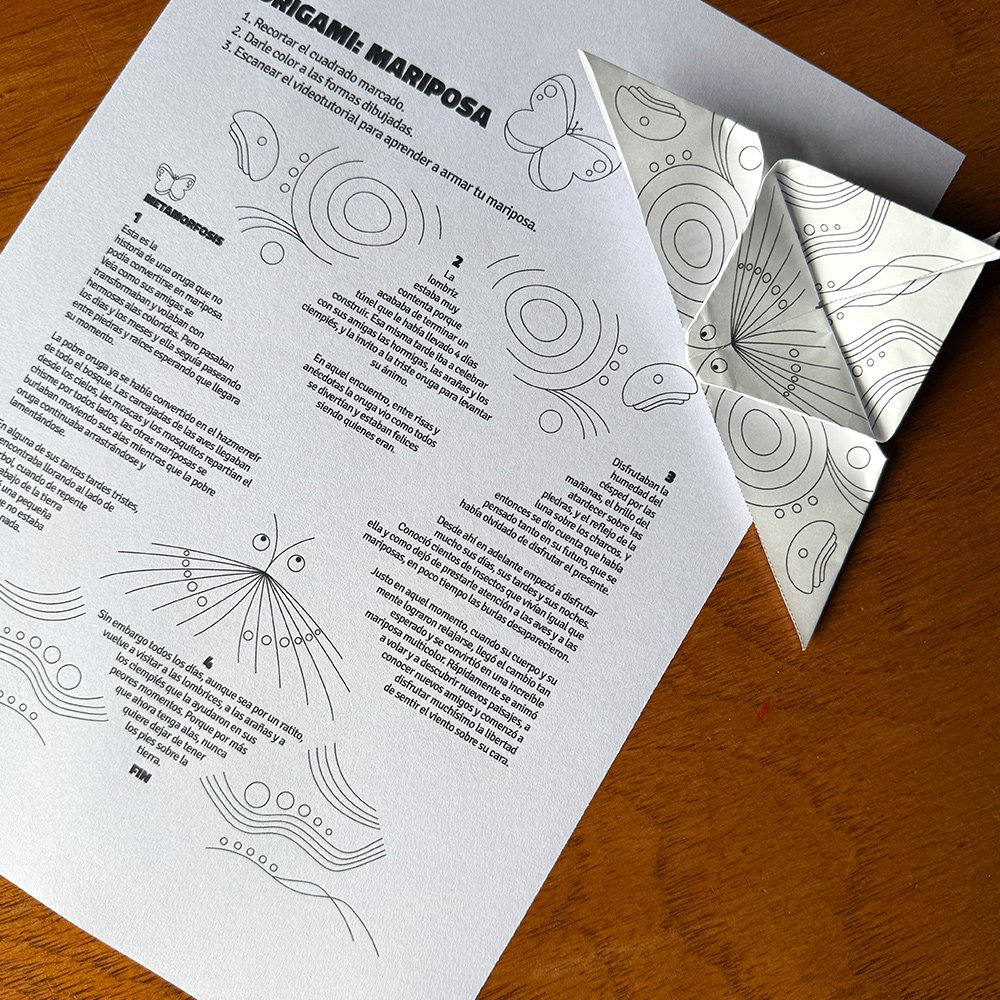 Mariposa origami + cuento - Imagen 2